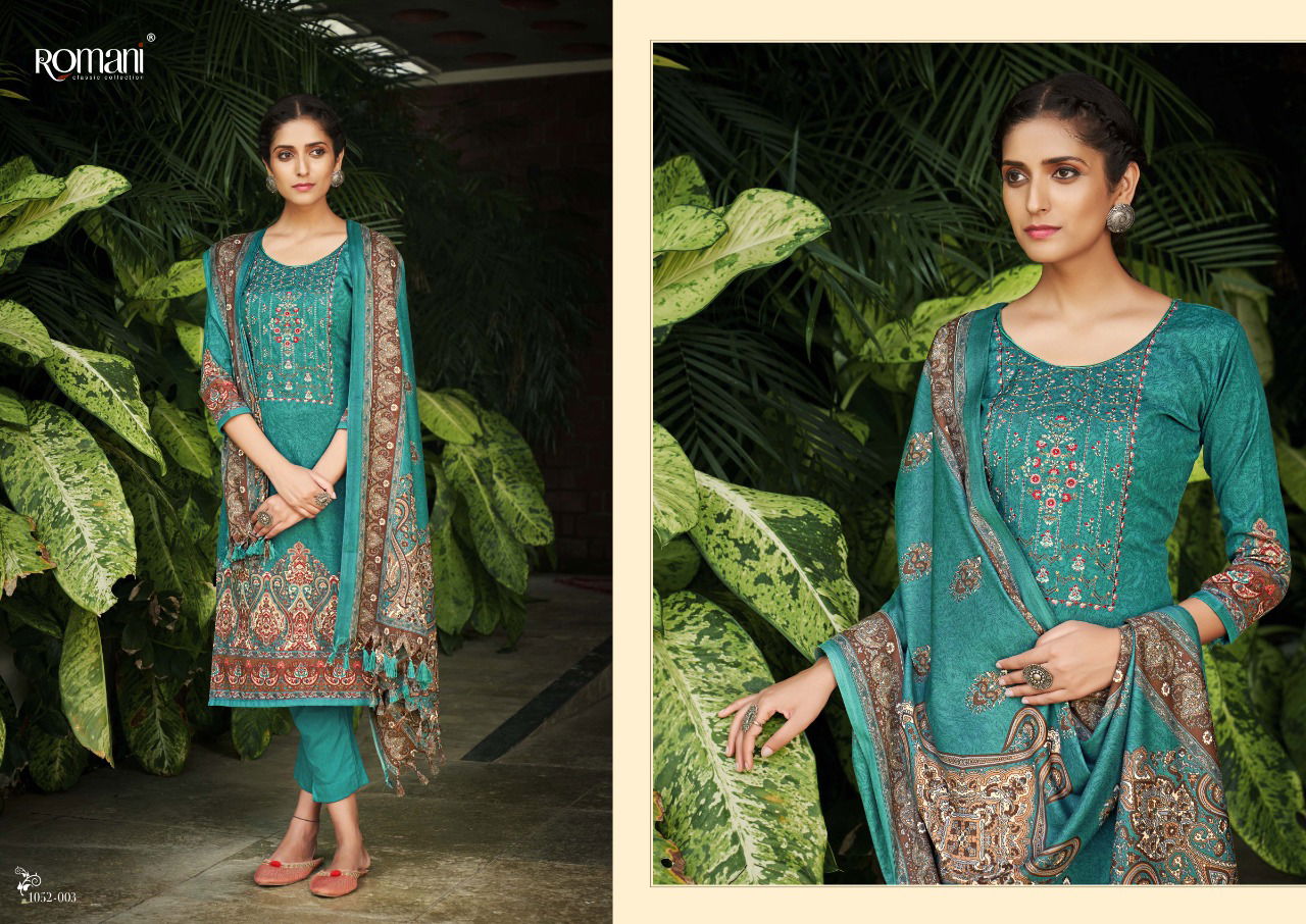 Romani Gulmarg Casual Wear Wollen Pashmina Wholesale Dress Material Collection